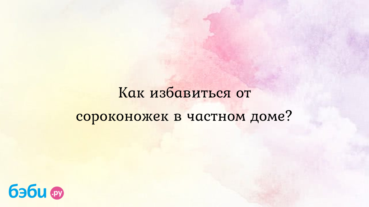 Как избавиться от сороконожек в частном доме: Как избавиться от сороконожек  в частном доме?