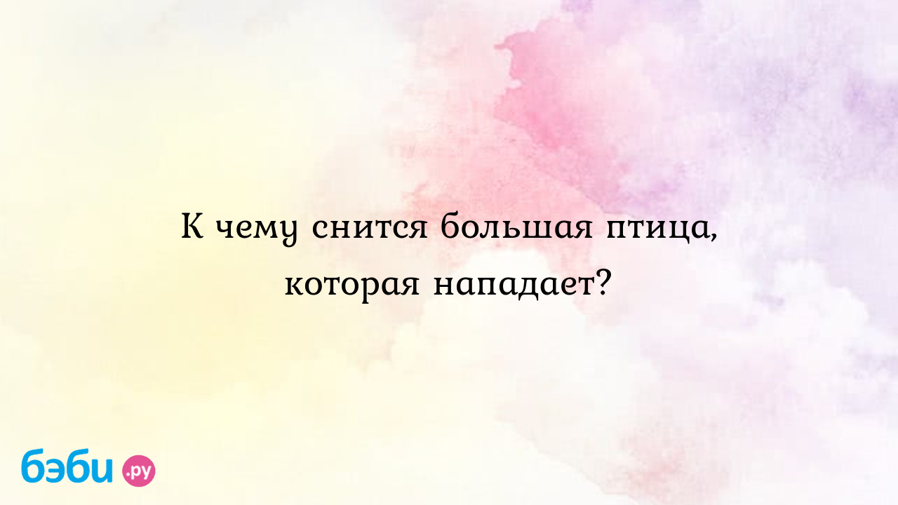 К чему снится большая птица, которая нападает? ?? Подробное толкование сна  на бэби.ру!