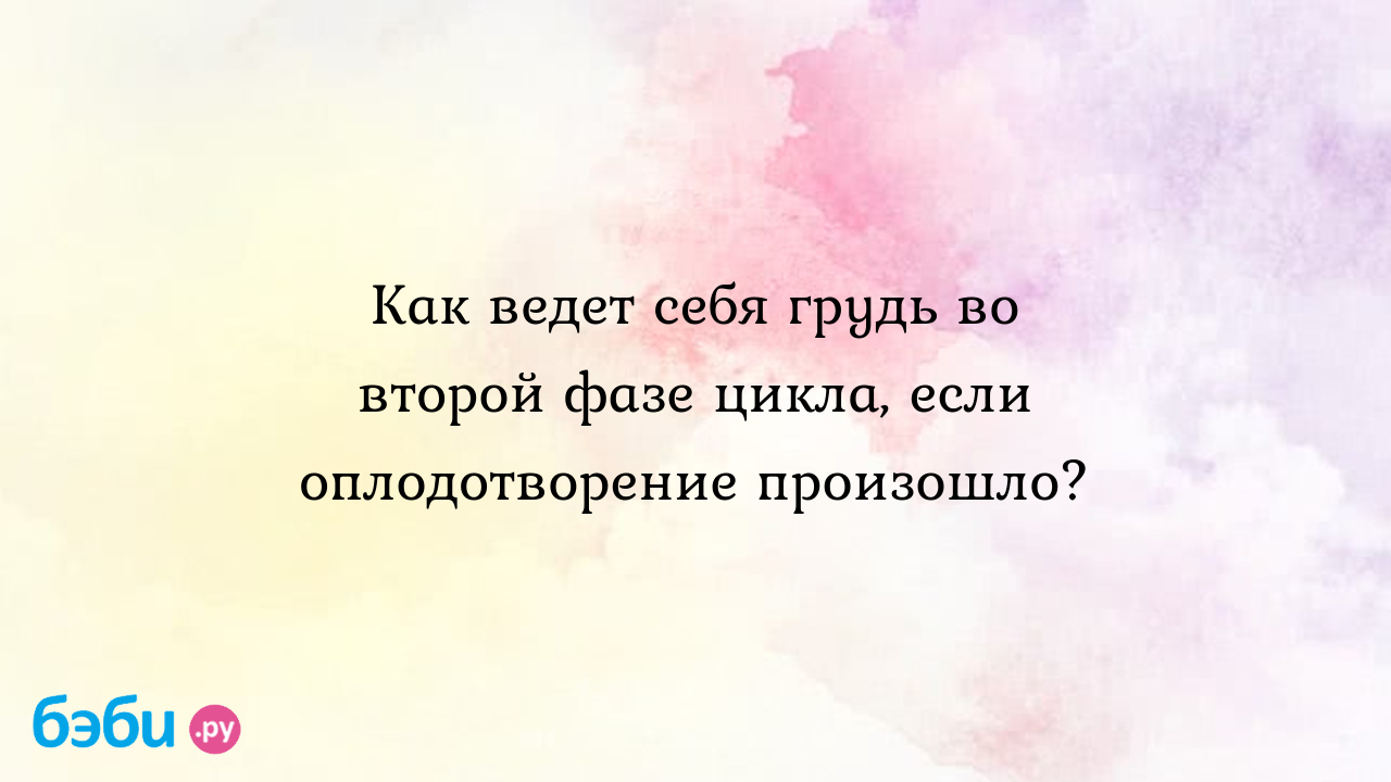 Как ведет себя грудь во второй фазе цикла, если оплодотворение произошло?